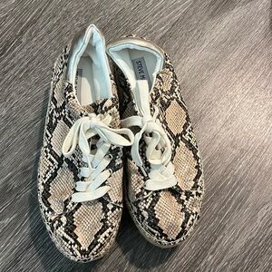 Steve Madden Snake Print Espadrille Sneakers